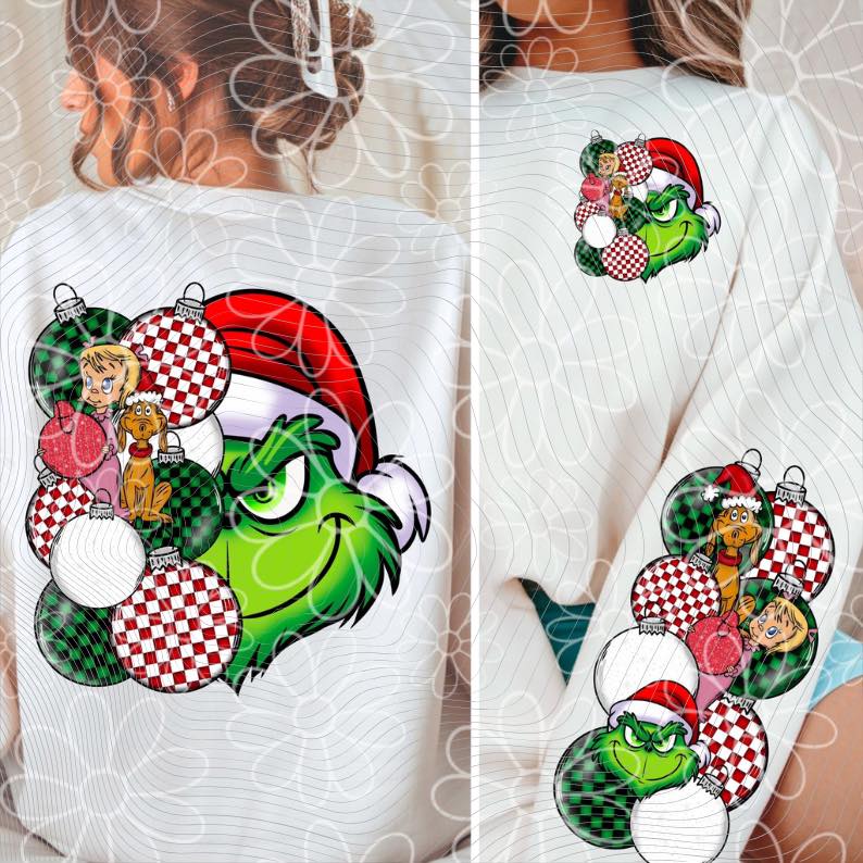 Grinch Ornament Stack