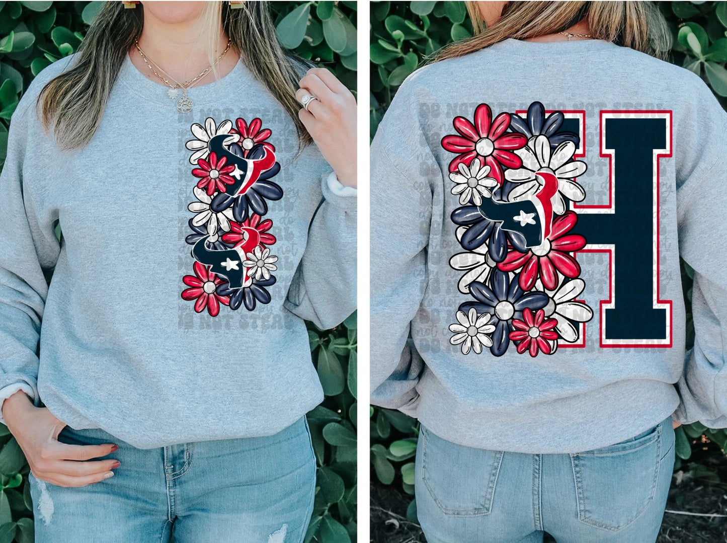 Floral Bull Sweatshirt – Patriotic Edition