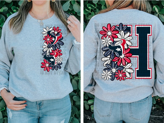 Floral Bull Sweatshirt – Patriotic Edition