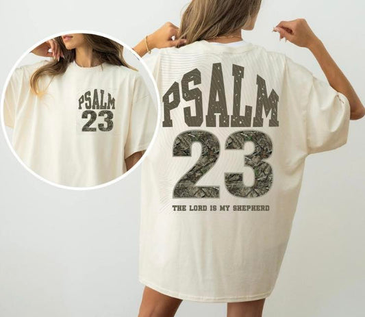 Psalm 23 Statement Tee – Cream