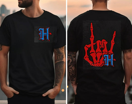 Black T-Shirt with H Logo